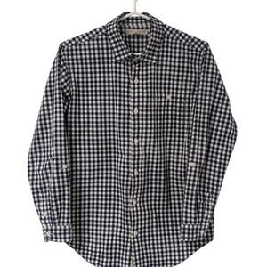 Hope & Henry Navy Gingham Button down Shirt | Boys XL